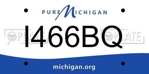 I466BQ Michigan License Plate