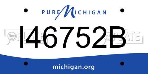 I46752B Michigan License Plate