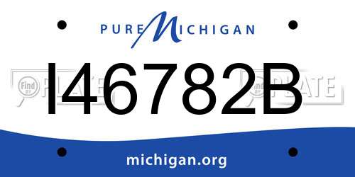 I46782B Michigan License Plate