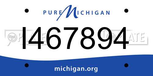 I467894 Michigan License Plate