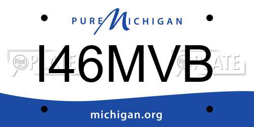 I46MVB Michigan License Plate