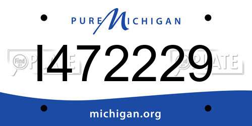 I472229 Michigan License Plate