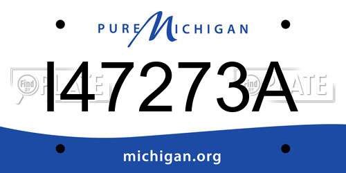 I47273A Michigan License Plate