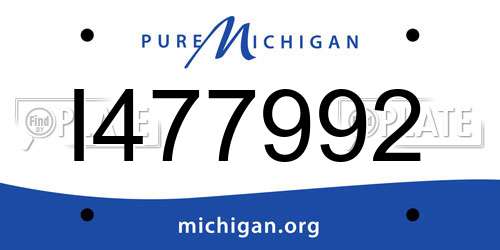 I477992 Michigan License Plate