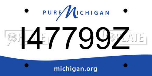 I47799Z Michigan License Plate