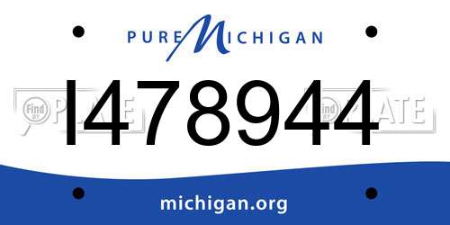 I478944 Michigan License Plate