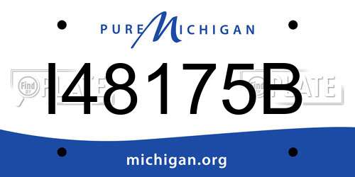 I48175B Michigan License Plate