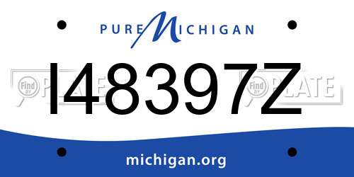I48397Z Michigan License Plate
