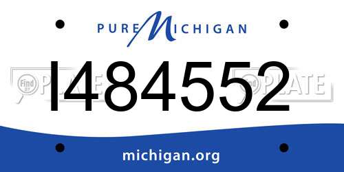 I484552 Michigan License Plate