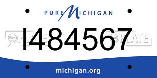 I484567 Michigan License Plate