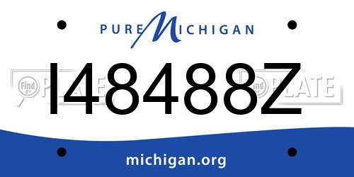 I48488Z Michigan License Plate