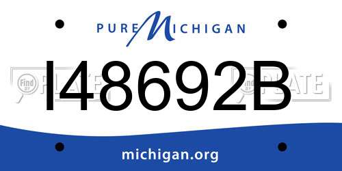 I48692B Michigan License Plate