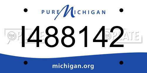 I488142 Michigan License Plate