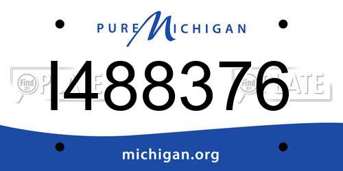 I488376 Michigan License Plate