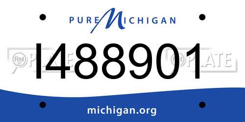 I488901 Michigan License Plate