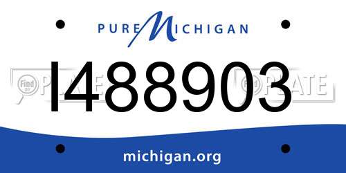 I488903 Michigan License Plate