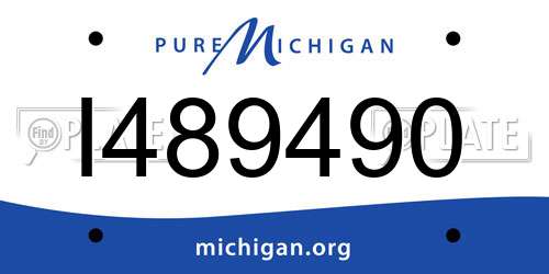 I489490 Michigan License Plate