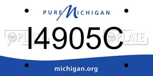 I4905C Michigan License Plate