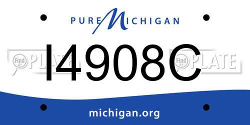 I4908C Michigan License Plate