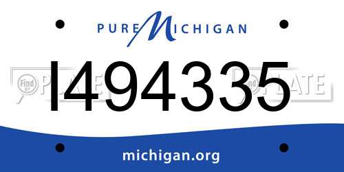 I494335 Michigan License Plate