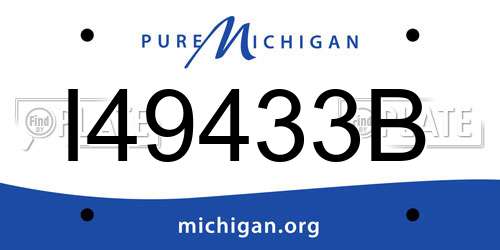 I49433B Michigan License Plate