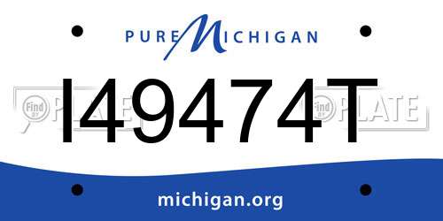 I49474T Michigan License Plate