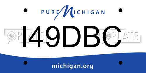 I49DBC Michigan License Plate