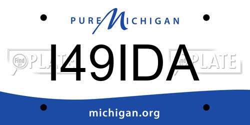 I49IDA Michigan License Plate