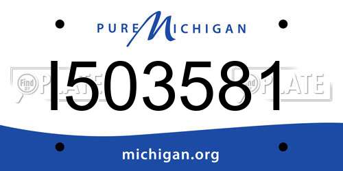 I503581 Michigan License Plate