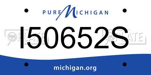 I50652S Michigan License Plate