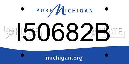 I50682B Michigan License Plate