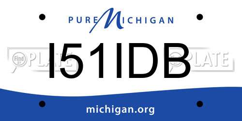 I51IDB Michigan License Plate