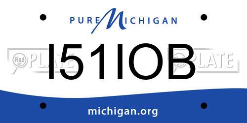 I51IOB Michigan License Plate