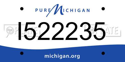 I522235 Michigan License Plate