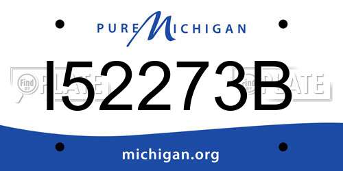 I52273B Michigan License Plate