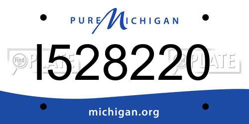 I528220 Michigan License Plate