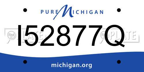 I52877Q Michigan License Plate