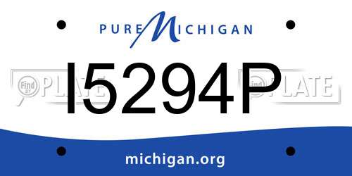 I5294P Michigan License Plate