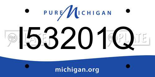 I53201Q Michigan License Plate