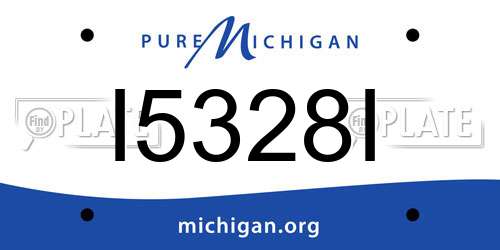I5328I Michigan License Plate