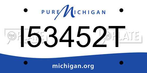 I53452T Michigan License Plate