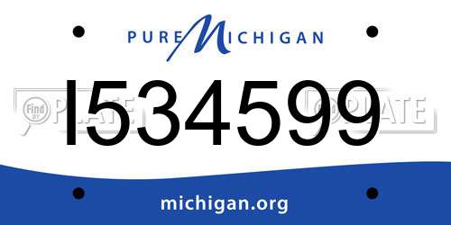 I534599 Michigan License Plate