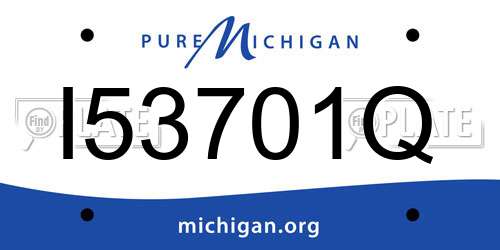 I53701Q Michigan License Plate