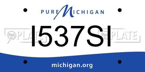 I537SI Michigan License Plate