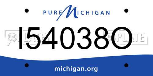 I54038O Michigan License Plate