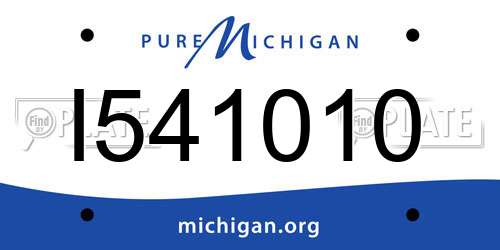 I541010 Michigan License Plate