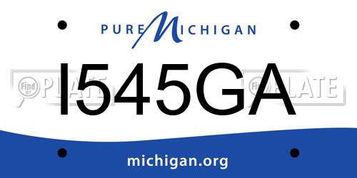 I545GA Michigan License Plate