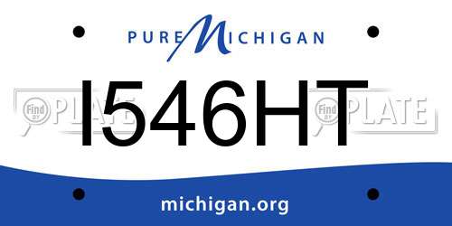 I546HT Michigan License Plate