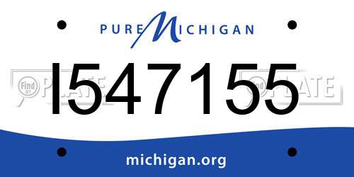 I547155 Michigan License Plate