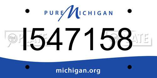 I547158 Michigan License Plate